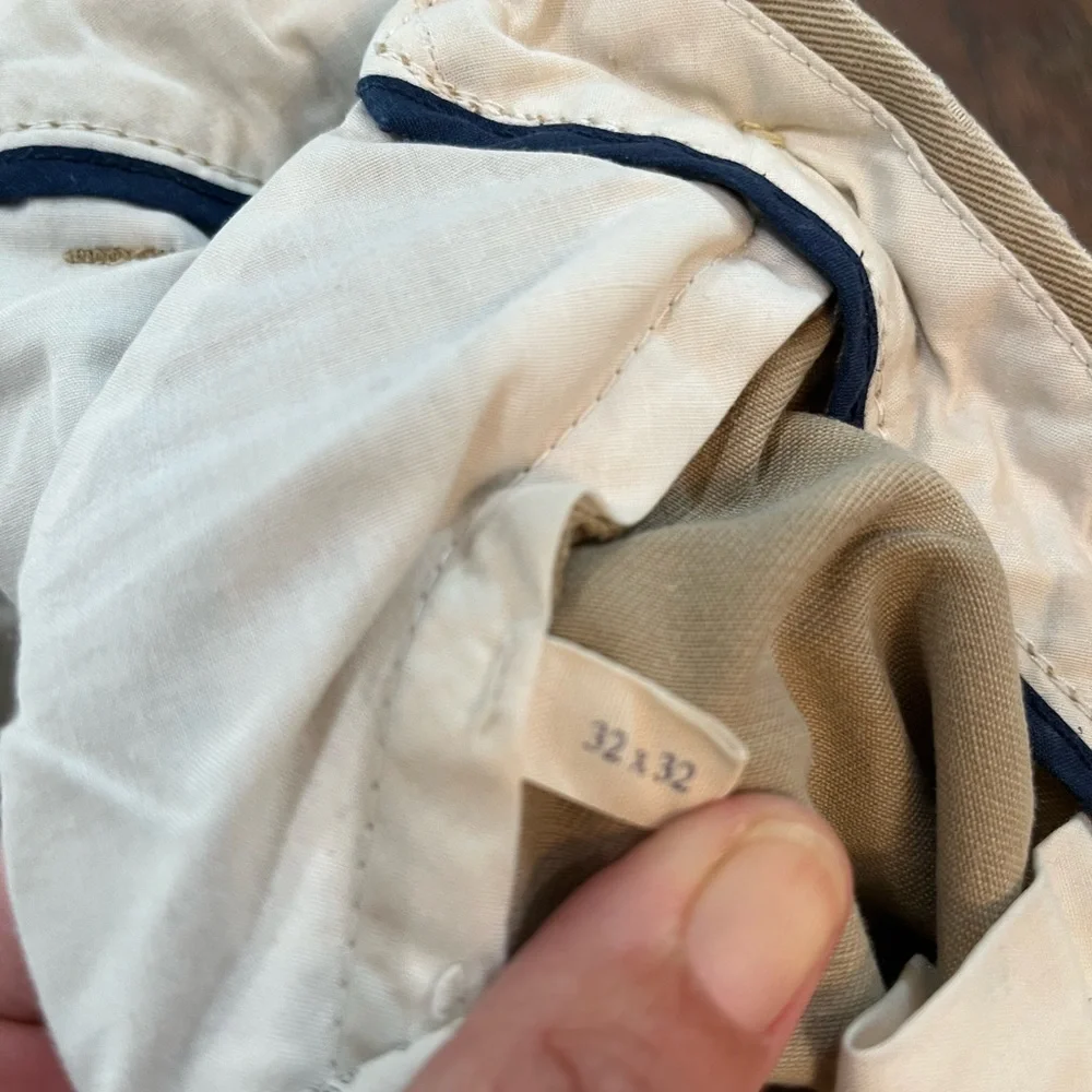 J.Crew Classic Fit Men’s Khaki Chino Pants Cotton Straight Leg Size 32x32(32x31)